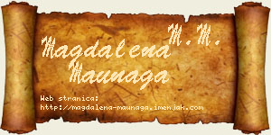 Magdalena Maunaga vizit kartica